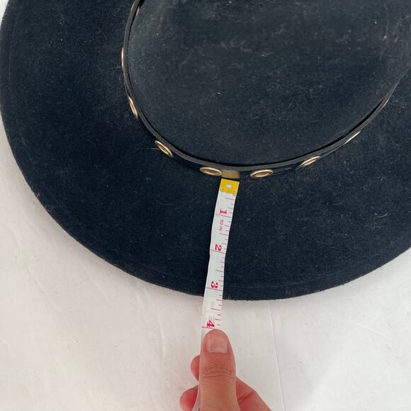 All Saints Black Hat with Gold Accents - Picture 9 of 13